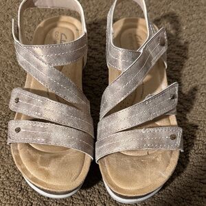 Clarks Metallic Strappy Sandals